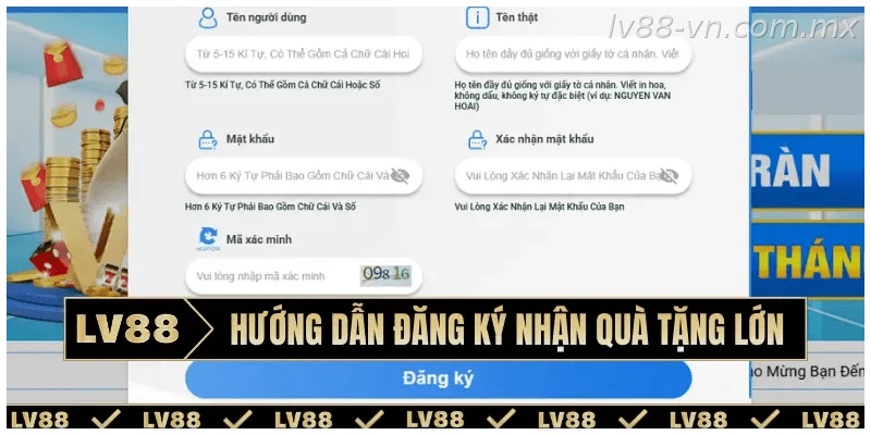 Các bước đăng ký tài khoản LV88 đơn giản cho người mới