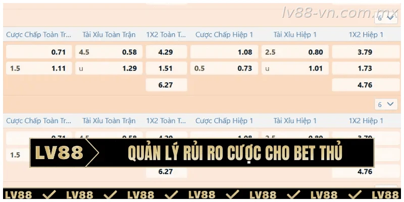 Quản lý rủi ro cược cho bet thủ