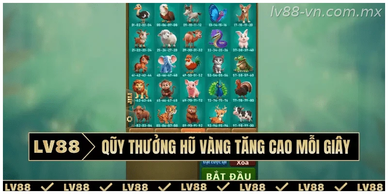 Qũy thưởng hũ vàng tăng cao mỗi giây