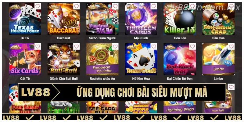 Ứng dụng chơi bài siêu mượt mà